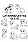 Farm Animals Coloring Book Printable PDF for Kids